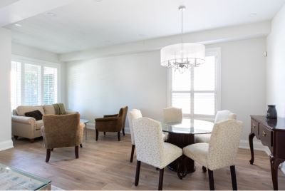 Hardwood Floors, Trim, Lighting Before Remodeling